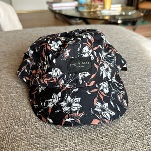Rag & Bone Floral Black Cap NWT